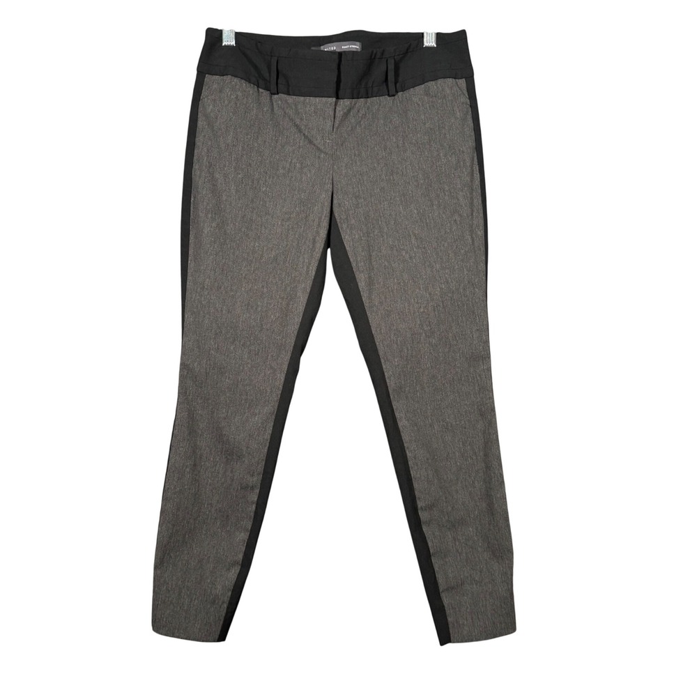 The Limited Exact Stretch Grey Black Colorblock Skinny Pants Womens 4 Petite